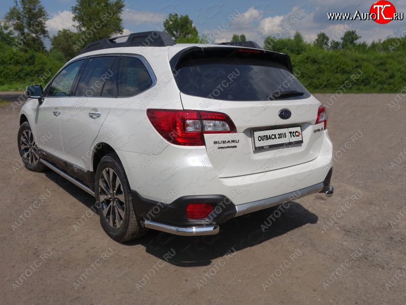 17 999 р. Защита заднего бампера (уголки, d60,3 мм) TCC  Subaru Outback  BS/B15 (2014-2021) дорестайлинг универсал, рестайлинг универсал  с доставкой в г. Владивосток