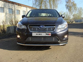 4 649 р. Верхняя декоративная вставка решетки радиатора ТСС Тюнинг  Subaru XV  GP/G33 (2012-2016) дорестайлинг (d 12 мм)  с доставкой в г. Владивосток. Увеличить фотографию 1