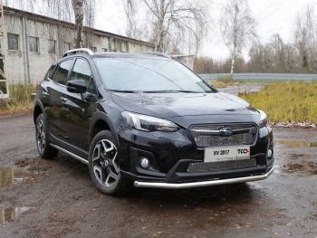 Защита переднего бампера нижняя d60,3 мм ТСС Тюнинг Subaru (Субару) XV (ХВ)  GT/G24 (2017-2021) GT/G24 дорестайлинг  (нержавейка)