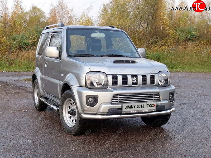 16 899 р. Защита переднего бампера нижняя d60,3 мм ТСС Тюнинг  Suzuki Jimny  JB64 (2018-2025) (нержавейка)  с доставкой в г. Владивосток