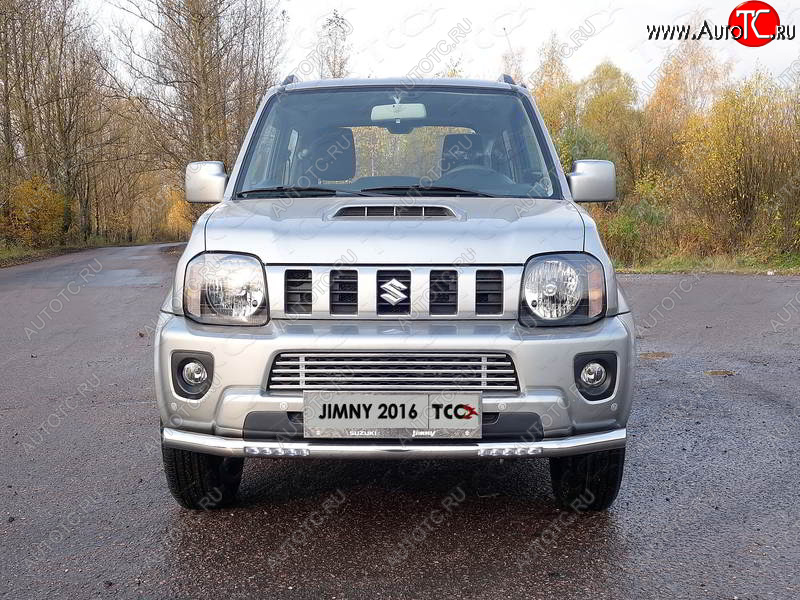 31 199 р. Защита переднего бампера нижняя с ДХО 60,3 мм ТСС Тюнинг  Suzuki Jimny  JB23/JB43 (2012-2018) 2-ой рестайлинг (нержавейка)  с доставкой в г. Владивосток