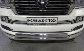 12 299 р. Декоративная вставка решетки радиатора (EXCALIBUR) ТСС Тюнинг  Toyota Land Cruiser  200 (2015-2021) 2-ой рестайлинг (d 16 мм)  с доставкой в г. Владивосток. Увеличить фотографию 1