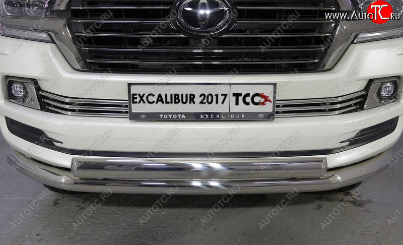 12 299 р. Декоративная вставка решетки радиатора (EXCALIBUR) ТСС Тюнинг  Toyota Land Cruiser  200 (2015-2021) 2-ой рестайлинг (d 16 мм)  с доставкой в г. Владивосток