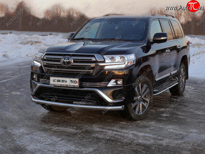 26 699 р. Защита переднего бампера нижняя d76,1 мм (EXECUTIVE) ТСС Тюнинг Toyota Land Cruiser 200 2-ой рестайлинг (2015-2021) (нержавейка)  с доставкой в г. Владивосток