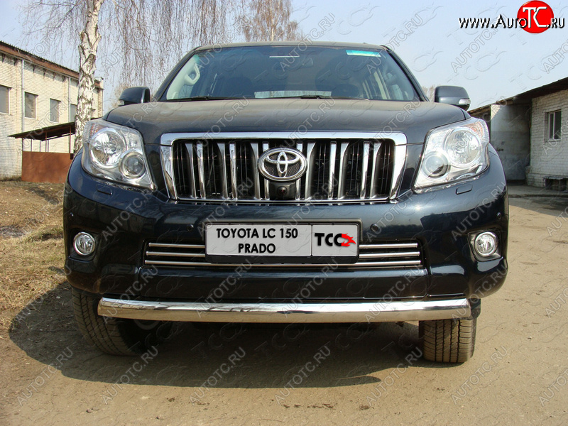 9 349 р. Декоративная вставка решетки радиатора ТСС Тюнинг  Toyota Land Cruiser Prado  J150 (2009-2013) дорестайлинг (d 16 мм)  с доставкой в г. Владивосток