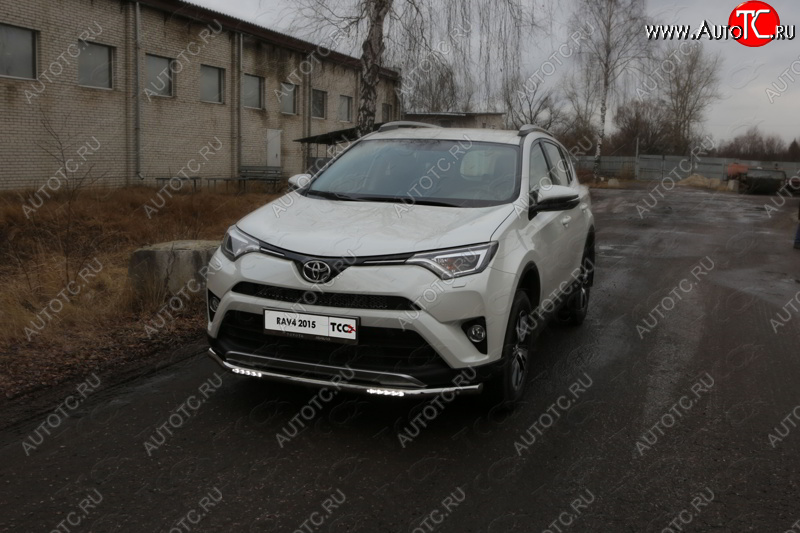 40 999 р. Защита переднего бампера нижняя с ДХО 60,3 мм ТСС Тюнинг  Toyota RAV4  XA40 (2015-2019) 5 дв. рестайлинг (нержавейка)  с доставкой в г. Владивосток