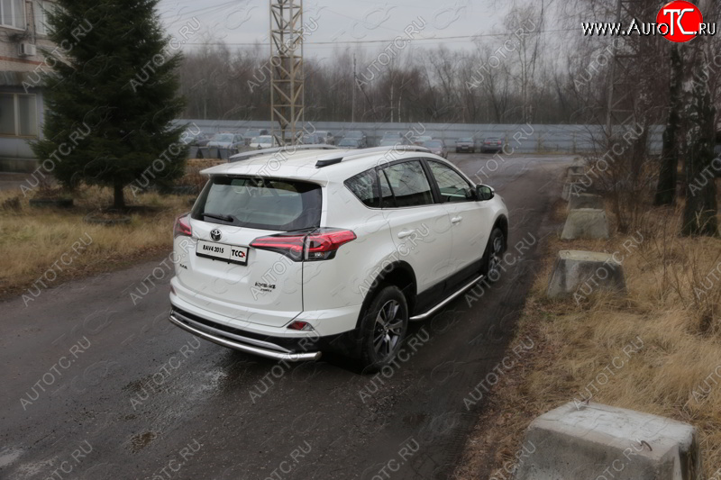 19 999 р. Защита задняя (центральная нержавейка 60,3 мм) ТСС Тюнинг Toyota RAV4 XA40 5 дв. рестайлинг (2015-2019)  с доставкой в г. Владивосток