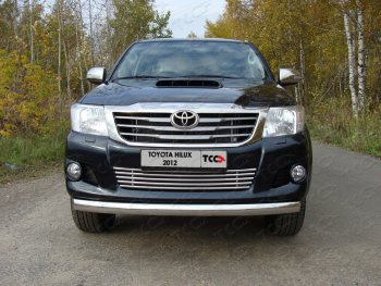 12 299 р. Декоративная вставка переднего бампера ТСС Тюнинг  Toyota Hilux  AN20,AN30 (2011-2016)  2-ой рестайлинг (d 16 мм)  с доставкой в г. Владивосток. Увеличить фотографию 1