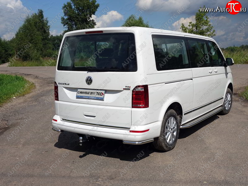 19 999 р. Защита заднего бампера (уголки, d42,4 мм) TCC  Volkswagen Caravelle  T6.1 (2019-2025) рестайлинг  с доставкой в г. Владивосток