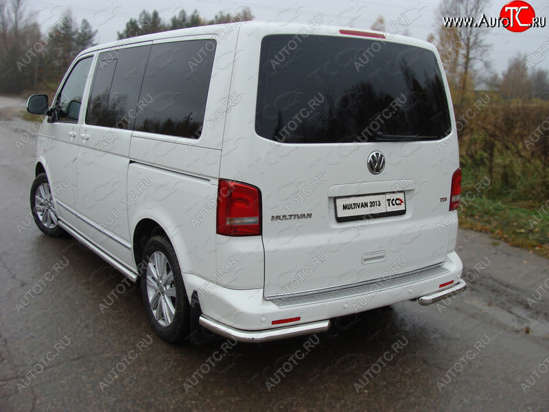 20 999 р. Защита заднего бампера (уголки, d60,3 мм) TCC  Volkswagen Multivan  T5 (2009-2015) рестайлинг  с доставкой в г. Владивосток