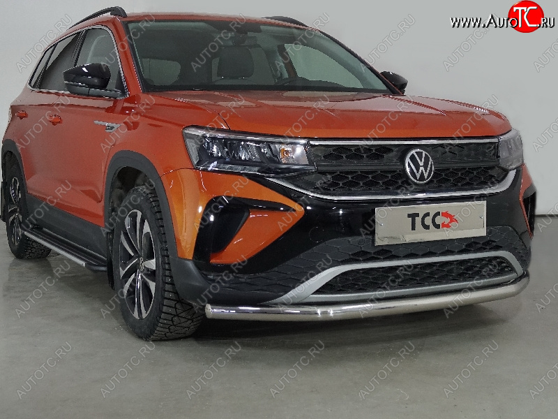 20 549 р. Защита переднего бампера нижняя d60,3 мм ТСС Тюнинг Volkswagen Taos (2020-2022) (нержавейка)  с доставкой в г. Владивосток