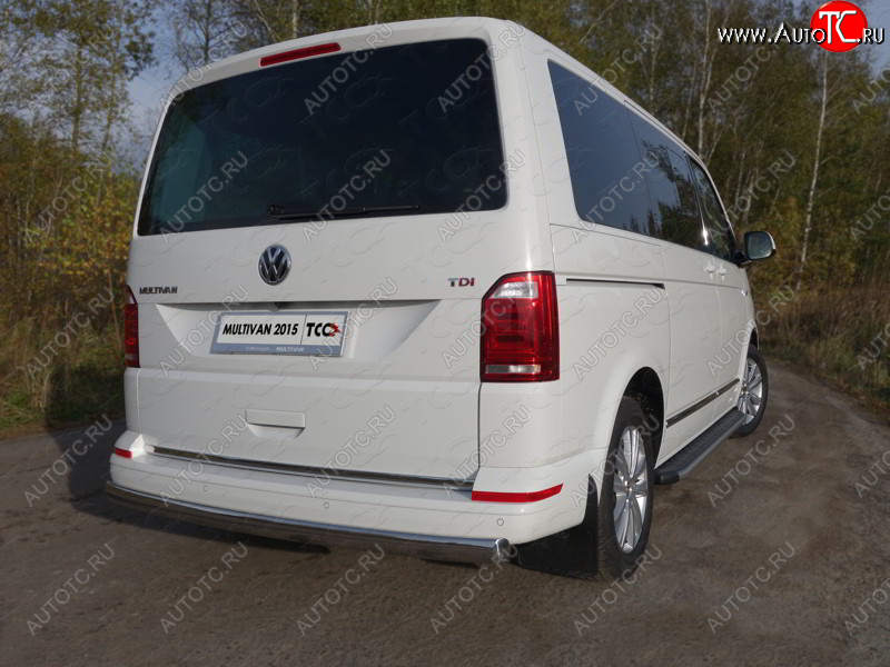 26 999 р. Защита заднего бампера (овальная, d75х42 мм) TCC Volkswagen Transporter T6 дорестайлинг (2015-2019)  с доставкой в г. Владивосток