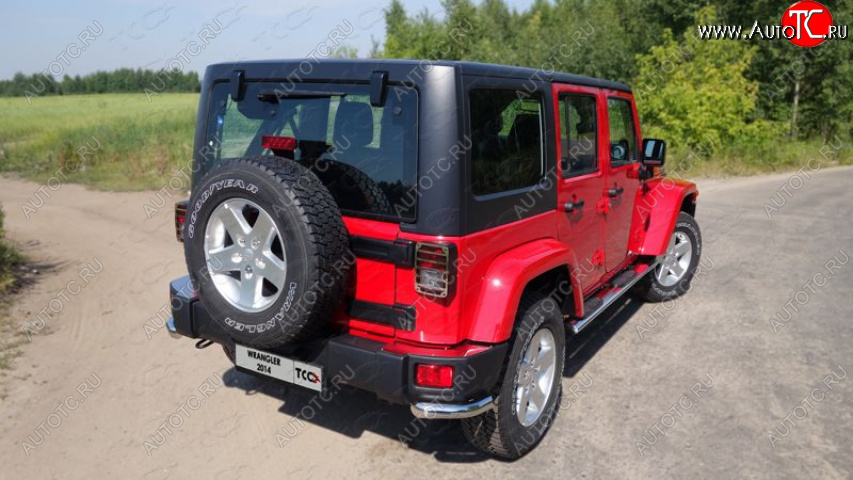 5 349 р. Накладки на задний бампер, ТСС Тюнинг Jeep Wrangler JK (2007-2018) (декоративные)  с доставкой в г. Владивосток