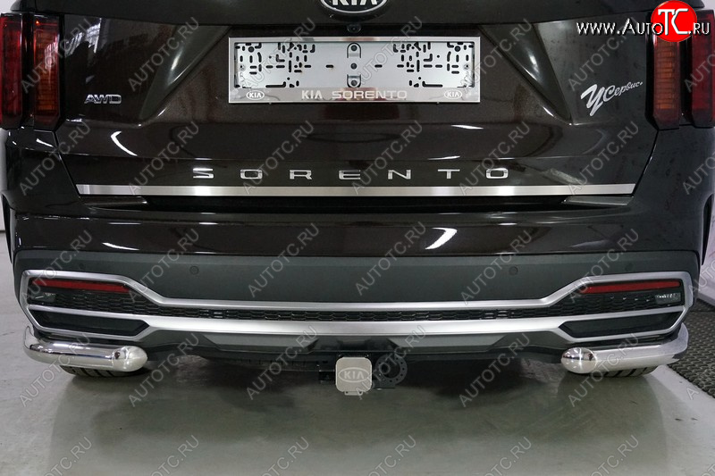 2 349 р. Накладка на заднюю дверь, ТСС Тюнинг  KIA Sorento  MQ4 (2020-2022) (лист шлифованный)  с доставкой в г. Владивосток