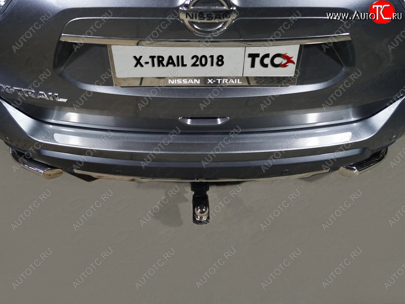 1 869 р. Накладка на задний бампер, ТСС Тюнинг  Nissan X-trail  3 T32 (2017-2022) рестайлинг (Лист шлифованный)  с доставкой в г. Владивосток