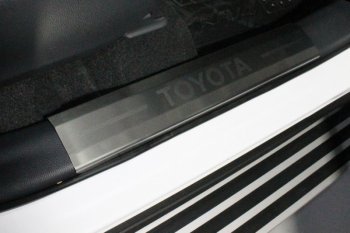 Накладки на пластиковые пороги ТСС Тюнинг Toyota (Тойота) RAV4 (рав)  XA50 (2018-2024) XA50 5 дв. дорестайлинг