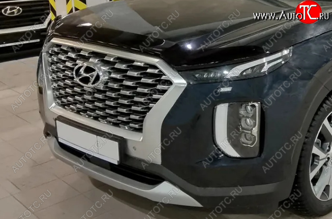 3 169 р. Дефлектор капота SIM Hyundai Palisade LX2 (2018-2022)  с доставкой в г. Владивосток