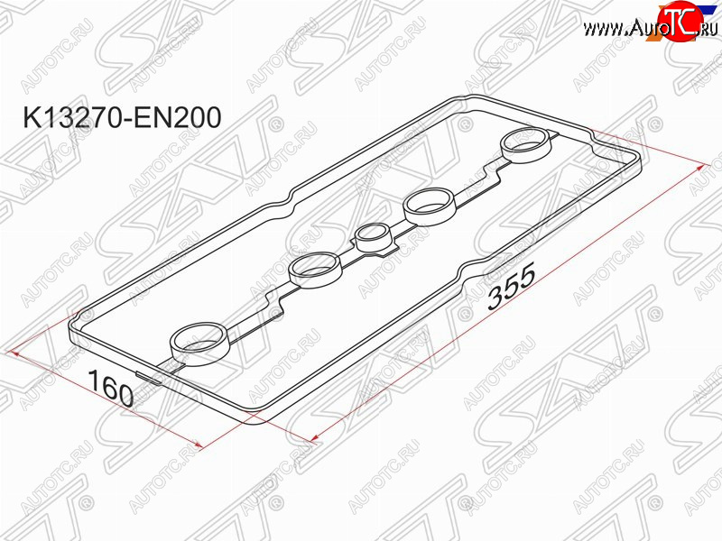 599 р. Прокладка клапанной крышки (MR18DE, MR20DE) SAT  Nissan Serena  2 - X-trail  1 T30  с доставкой в г. Владивосток