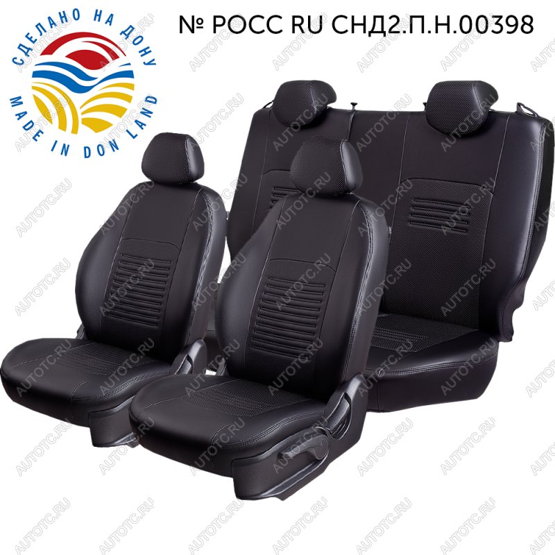 9 449 р. Чехлы для сидений (РЗС60/4, Экокожа Илана+Орегон) ТУРИН Lord Auto  Geely GC6 (2014-2017) (черный)  с доставкой в г. Владивосток