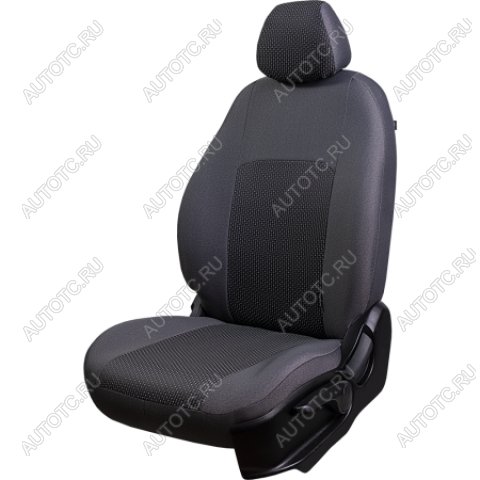 7 299 р. Комплект чехлов для сидений (РЗС 40/60 3Г Жаккард) Дублин Lord Autofashion  Hyundai IX35 ( LM,  NU) (2009-2025), KIA Sportage  3 SL (2010-2016) (серый, вставка Сеул серая)  с доставкой в г. Владивосток