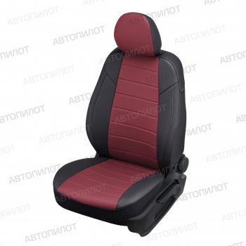 13 849 р. Чехлы сидений (экокожа) Автопилот  Geely Atlas Pro  NL3 (2019-2025) (черный/бордовый)  с доставкой в г. Владивосток. Увеличить фотографию 1