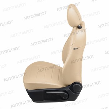 14 249 р. Чехлы сидений (экокожа) Автопилот  Geely Atlas Pro  NL3 (2019-2025) (бежевый)  с доставкой в г. Владивосток. Увеличить фотографию 2