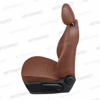 13 849 р. Чехлы сидений (экокожа) Автопилот  Geely Atlas Pro  NL3 (2019-2025) (коричневый)  с доставкой в г. Владивосток. Увеличить фотографию 2