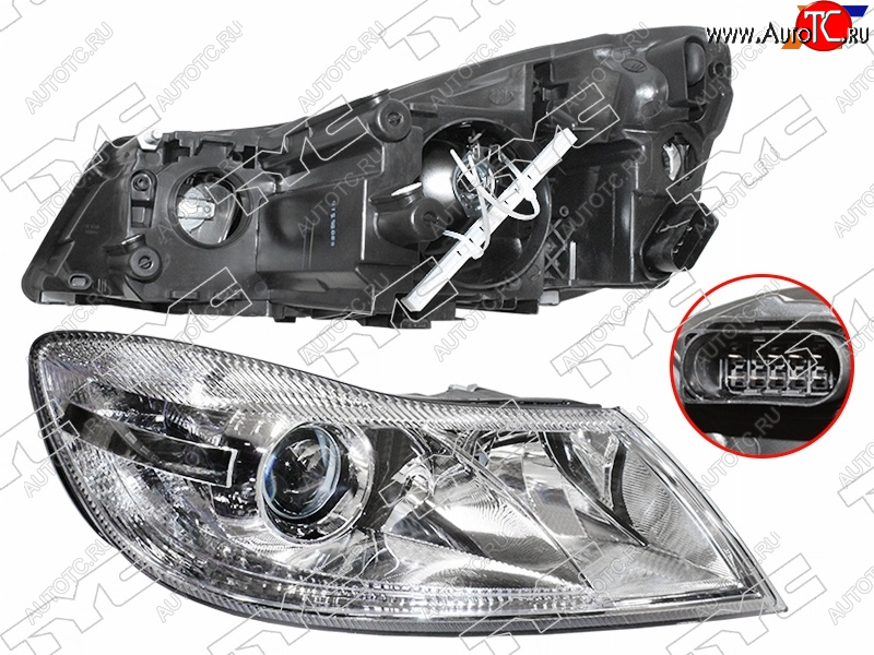 18 599 р. Фара правая (с электрокорректором) TYC Skoda Octavia A5 рестайлинг универсал (2008-2013)  с доставкой в г. Владивосток