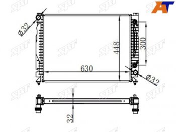 Радиатор охлаждающей жидкости SAT Audi A6 C5 дорестайлинг, седан (1997-2001)