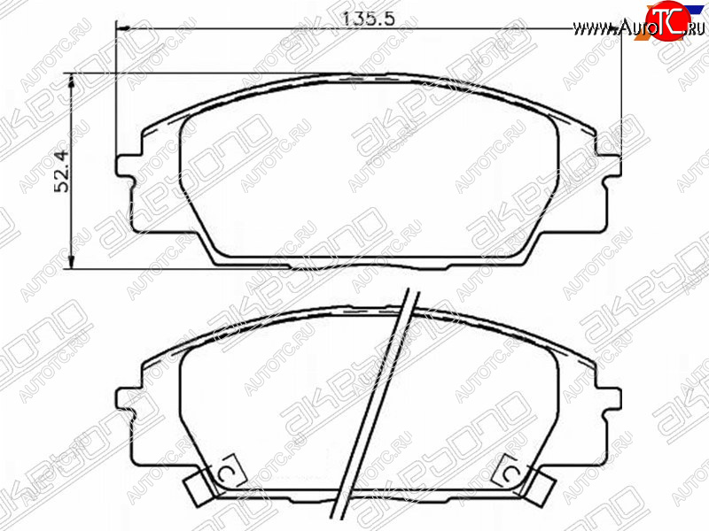 2 899 р. Колодки тормозные перед FL-FR SAT Honda Civic FK,FN хэтчбэк 5 дв. дорестайлинг (2005-2008)  с доставкой в г. Владивосток