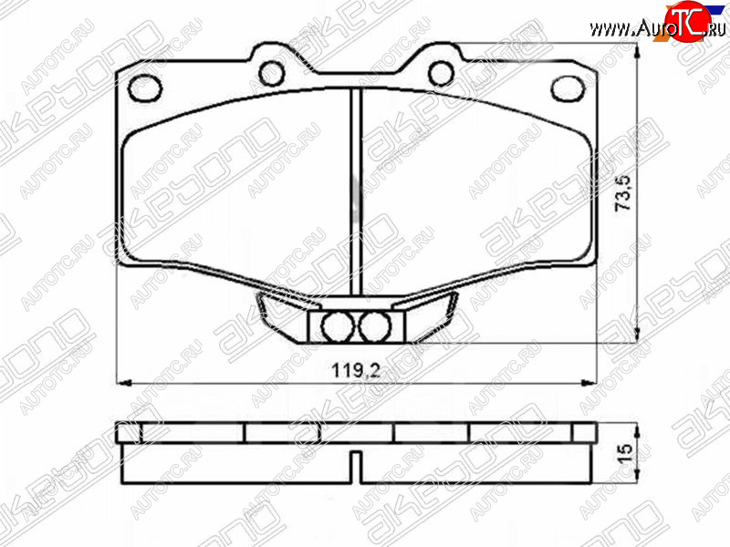 2 199 р. Колодки тормозные перед FL-FR SAT  Toyota Fortuner AN50/AN60 дорестайлинг (2004-2008)  с доставкой в г. Владивосток