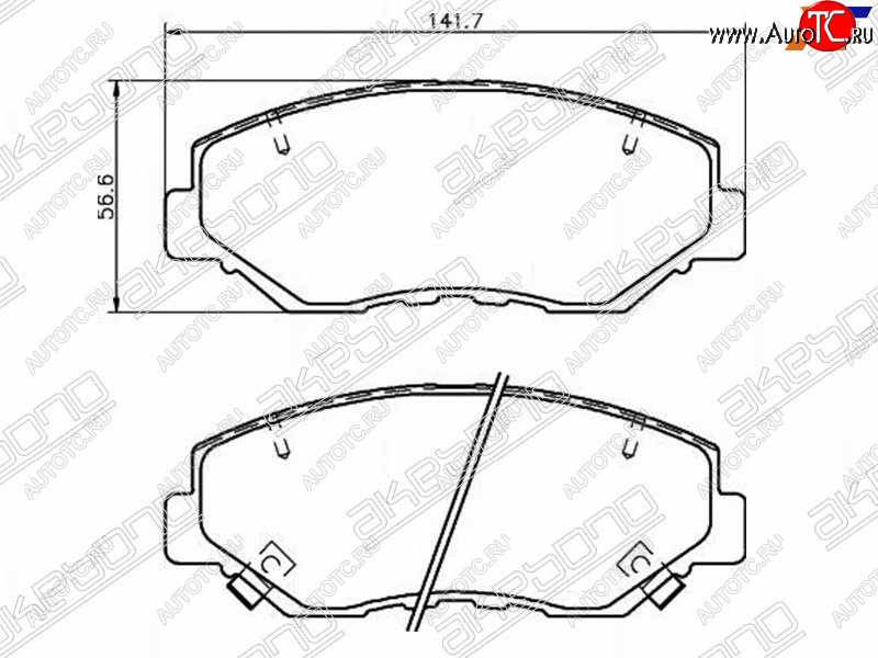 2 199 р. Колодки тормозные перед FL-FR SAT  Honda Accord  CL - CR-V  RD4,RD5,RD6,RD7,RD9   с доставкой в г. Владивосток