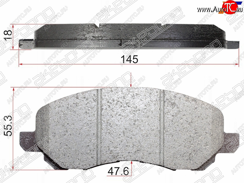 2 059 р. Колодки тормозные перед FR-FL SAT Mitsubishi Colt Z20, Z30 хэтчбэк 3 дв. рестайлинг (2008-2012)  с доставкой в г. Владивосток