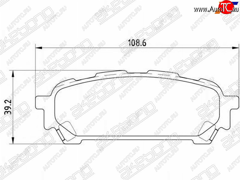 2 099 р. Колодки тормозные зад RH-LH SAT Subaru Impreza GC седан (1992-2000)  с доставкой в г. Владивосток