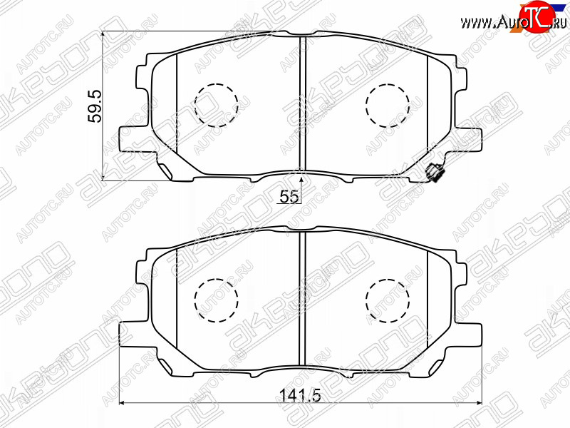 2 169 р. Колодки тормозные перед FL-FR SAT  Lexus RX300 (XU30), RX330 (XU30), RX350 (XU30,  AL10,  AL20), Toyota Harrier (XU10,  XU30,  XU60,  XU80)  с доставкой в г. Владивосток