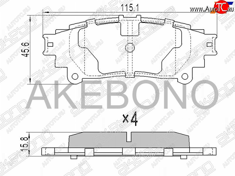 1 899 р. Колодки тормозные задние RH-LH SAT Lexus RX350 AL10 рестайлинг (2012-2015)  с доставкой в г. Владивосток