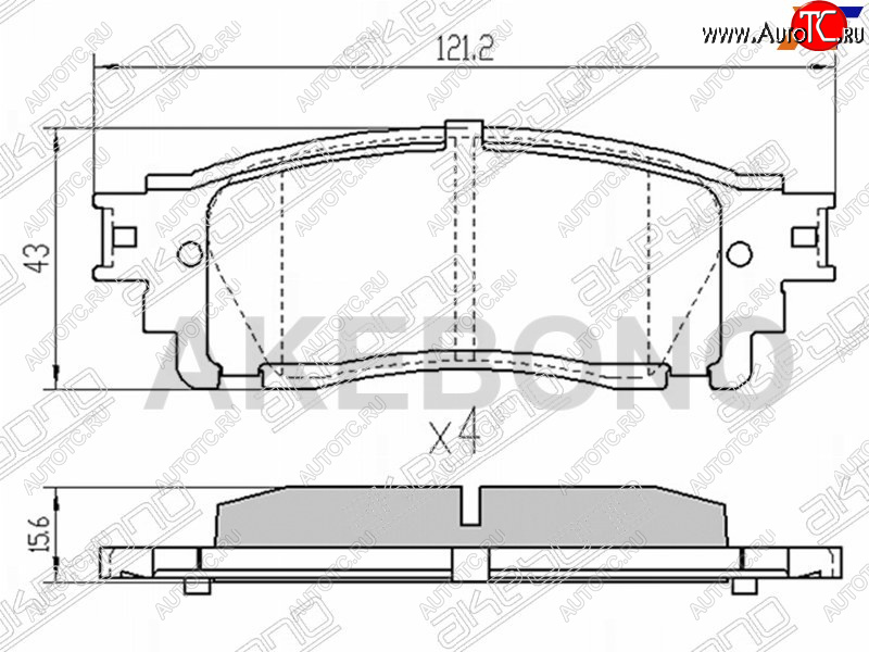 2 699 р. Копируемое: Колодки тормозные задние LH-RH SAT  Lexus NX200  Z10 - NX300h  Z10  с доставкой в г. Владивосток