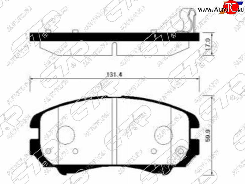 2 099 р. Колодки тормозные перед FR-FL SAT KIA Soul SK3 (2018-2022)  с доставкой в г. Владивосток