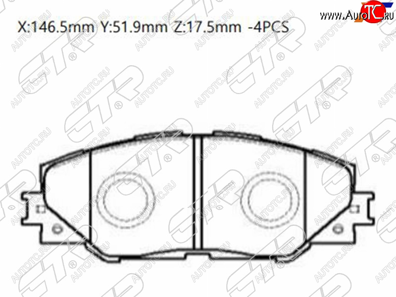 2 299 р. Колодки тормозные перед FL-FR SAT  Toyota RAV4 XA30 5 дв. удлиненный 2-ой рестайлинг (2010-2013)  с доставкой в г. Владивосток