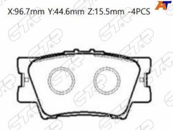 1 439 р. Колодки тормозные барабанные задние LH-RH SAT Toyota Camry XV40 дорестайлинг (2006-2008)  с доставкой в г. Владивосток. Увеличить фотографию 1