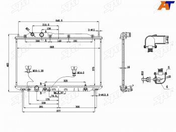 Радиатор SAT Honda Civic FD седан дорестайлинг (2005-2008)