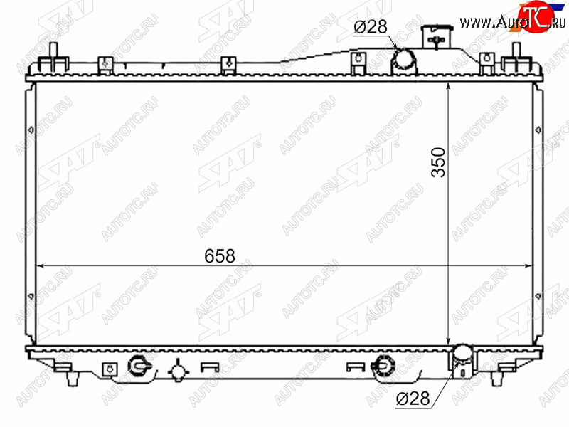 6 399 р. Радиатор SAT  Honda City  GD - Civic ( ES,  EU)  с доставкой в г. Владивосток