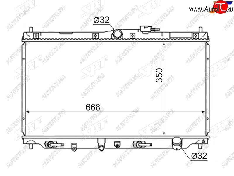 7 799 р. Радиатор SAT  Honda Accord ( CA,  CB) (1985-1991) седан, седан дорестайлинг  с доставкой в г. Владивосток