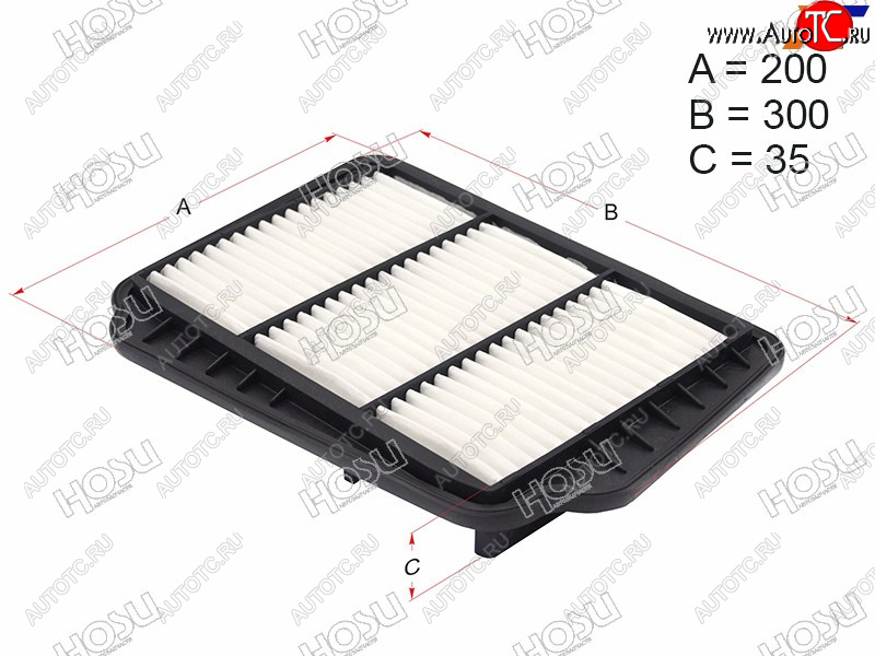 439 р. Фильтр воздушный HOSU  Chevrolet Lacetti ( седан,  универсал,  хэтчбек) (2002-2013), Daewoo Nubira  J200 (2003-2008)  с доставкой в г. Владивосток