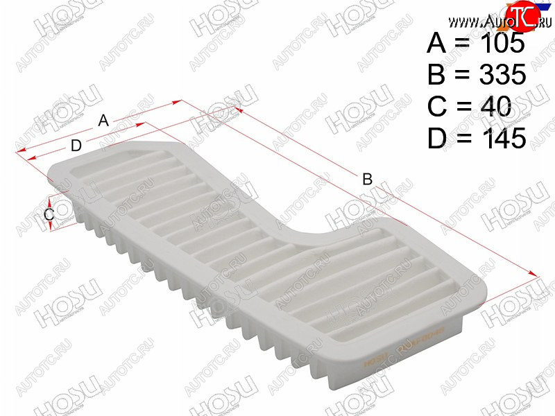 539 р. Фильтр воздушный HOSU  Toyota Mark 2 (X100,  Qualis,  X110), RAV4 (CA20,  XA30,  XA305,  XA40,  XA50)  с доставкой в г. Владивосток