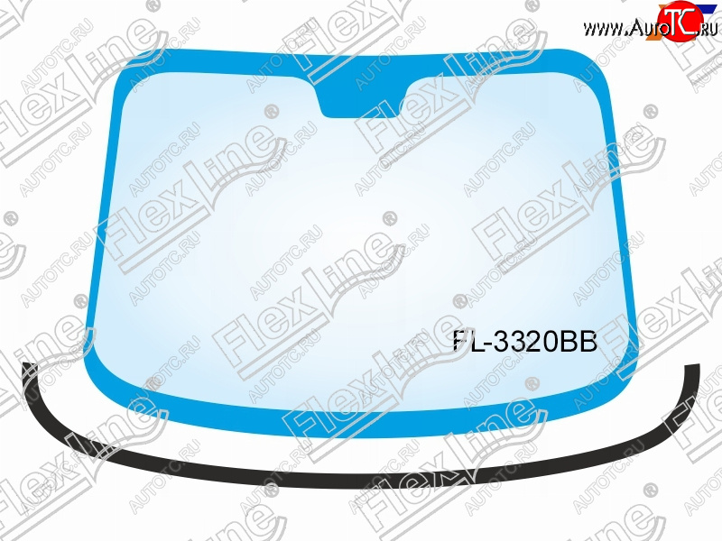 719 р. Молдинг лобового стекла (Снизу) FLEXLINE  Volvo V60 (2010-2018)  с доставкой в г. Владивосток