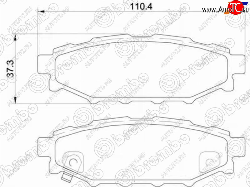 3 499 р. Колодки тормозные задние RH-LH SAT Subaru Forester SH (2008-2013)  с доставкой в г. Владивосток