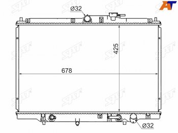 Радиатор охлаждающей жидкости SAT Honda Odyssey 1 (1994-1999)