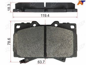 2 059 р. Колодки тормозные перед FL-FR SAT  Toyota Land Cruiser 100 дорестайлинг (1998-2002) (с керамическим наполнением)  с доставкой в г. Владивосток. Увеличить фотографию 2