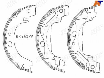 Колодки барабанные задние RH-LH SAT Toyota Corolla E120 универсал дорестайлинг (2000-2004)